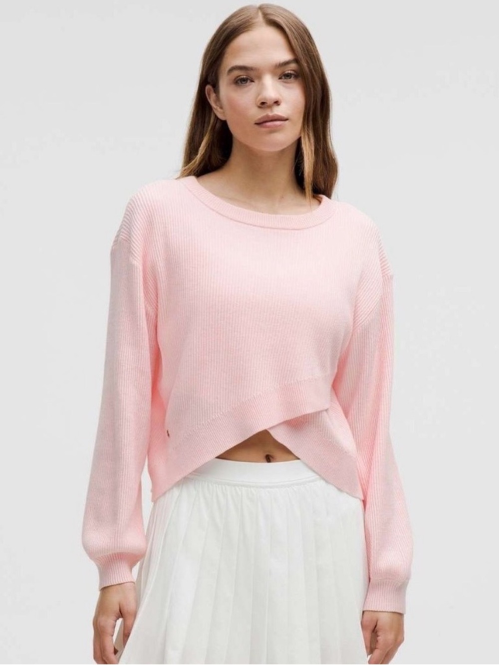 lululemon Reversible Crossover Sweater XL Strawberry Milkshake